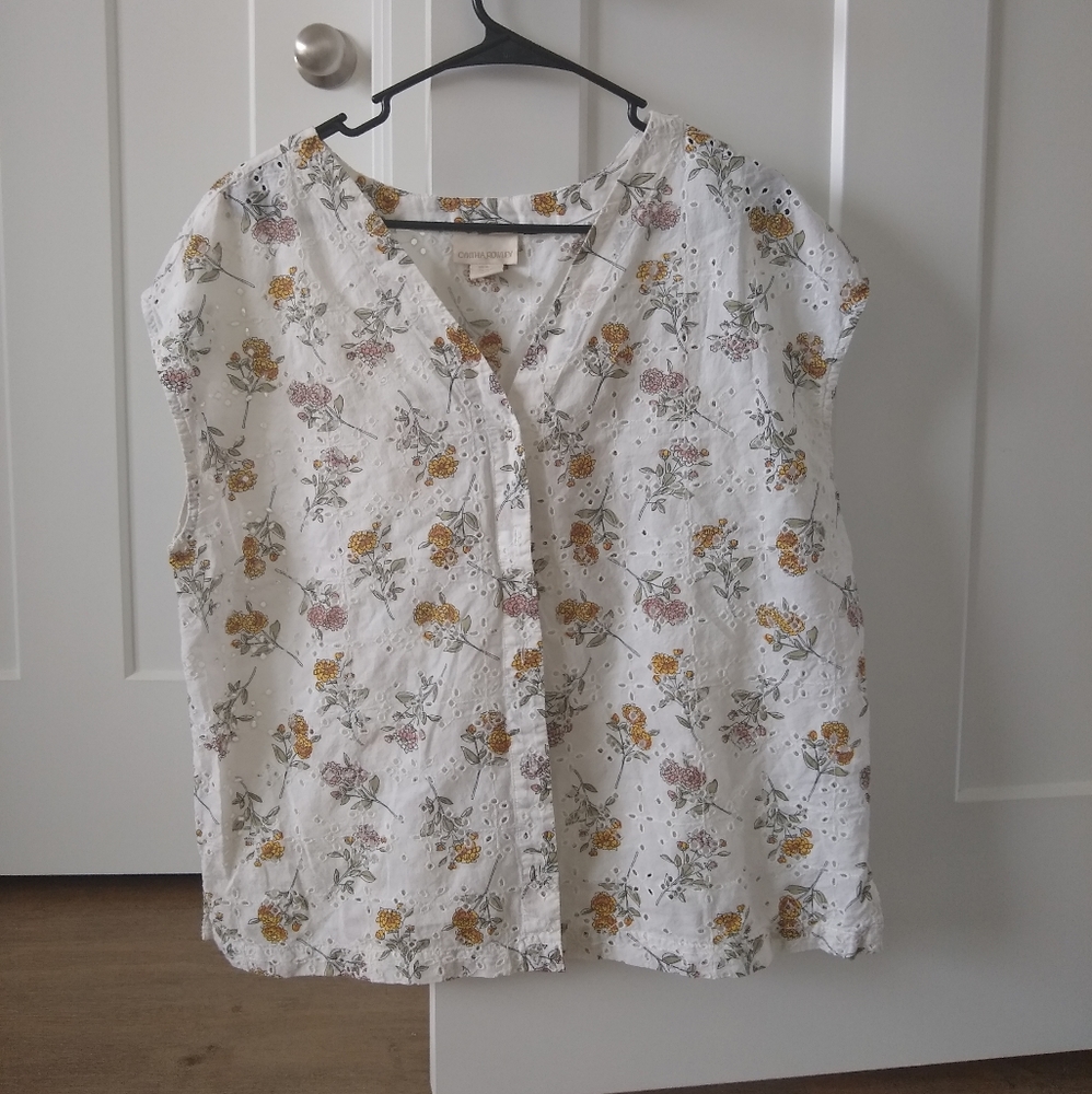 Lace blouse short sleeves size XL
